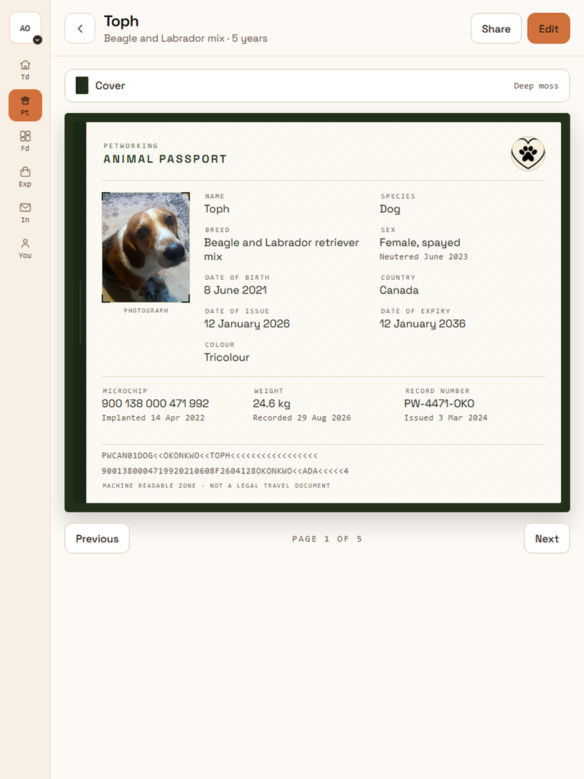 Pet Passport