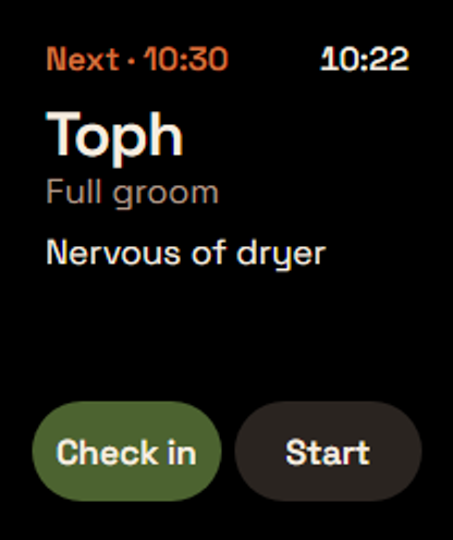 Next appointment